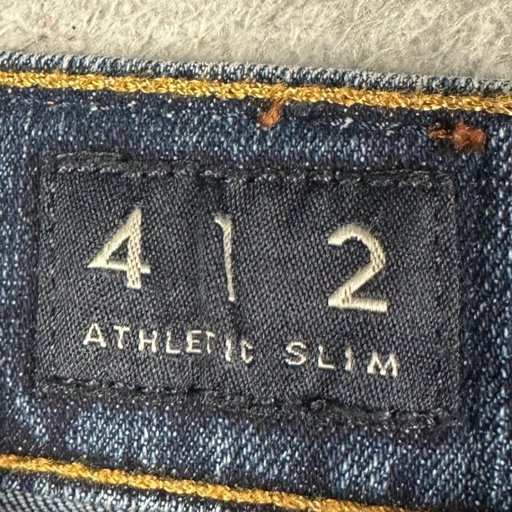 Lucky Brand 412 Jeans Mens 36X30 Blue Athletic Slim Distressed Denim Stretch